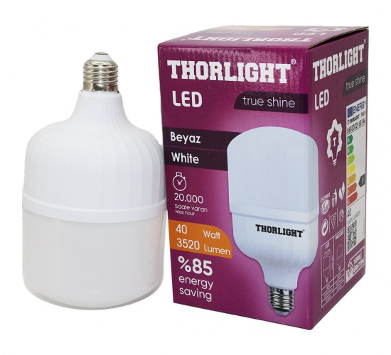 THORLIGHT T-40B ( 40W ) E27 TORCH T-SHAPE BEYAZ LED AMPUL*20
