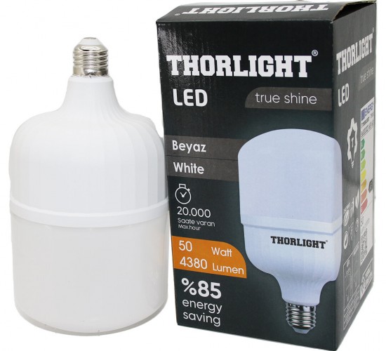 THORLIGHT T-50B ( 50W ) E27 TORCH T-SHAPE BEYAZ LED AMPUL*20