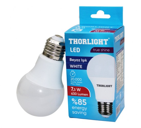 THORLIGHT A-6007B ( 7.3W ) E27 BEYAZ LED AMPUL*10X6