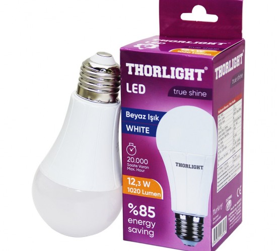 THORLIGHT A-6012B ( 12.3W ) E27 BEYAZ LED AMPUL*10X6