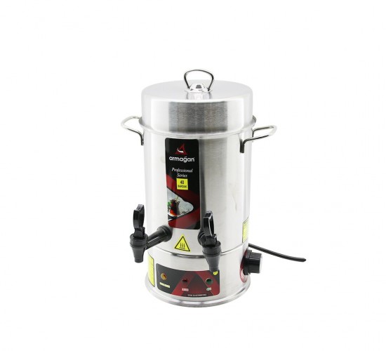 ARMAĞAN ( 40 BARDAK ) ÇAY OTOMATI ( ELEKTRİKLİ ) SEMAVER ÇAY MAKİNESİ ( ÇİFT MUSLUK ) ( 4LT ) ( 1000W ) ( 4.5A )*4