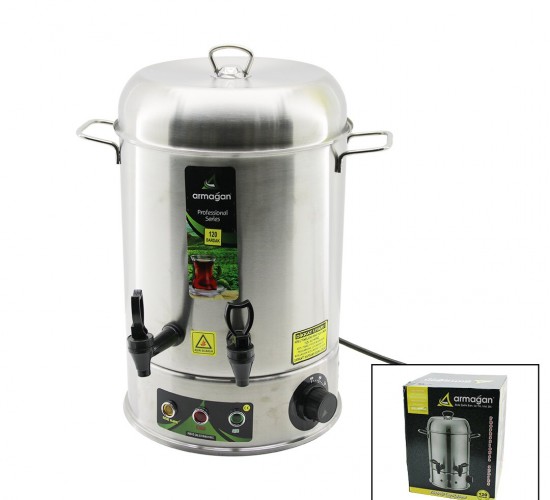 ARMAĞAN ( 120 BARDAK) ÇAY OTOMATI ( ELEKTRİKLİ ) SEMAVER ÇAY MAKİNESİ ( ÇİFT MUSLUK ) ( 12LT ) ( 2000W ) ( 9.1A )*2