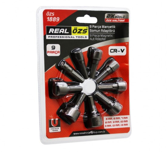 REAL ÖZS-1889 ( 9PCS  & 5-13 MM ) MANYETİK SOMUN SÖKME & ÇATI ADAPTÖRÜ*144