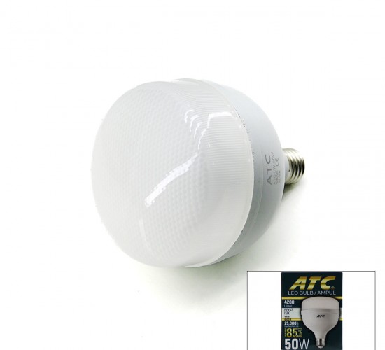 ATC-LW-( 50W ) TORCH LED BULB AMPUL ( BEYAZ & 6500K ) (E27) ( 4200 LÜMEN ) ( 25.000 SAAT ÖMÜR ) ( IŞIK AÇISI=240° ) ( IP40 )*50