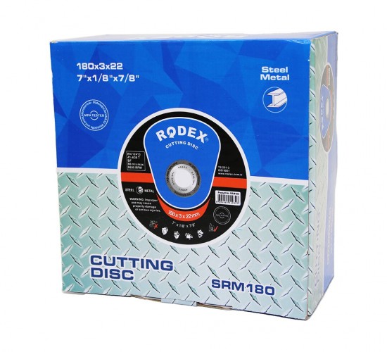 RODEX SRM-180 METAL KESİCİ DİSK ( 180X3X22MM ) FOR METAL ( SPRAL TAŞI )*150