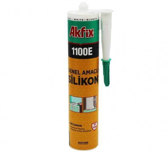 AKFİX SA-142 1100E ( BEYAZ ) GENEL AMAÇLI ÜNİVERSAL SİLİKON 280 GR*24=K