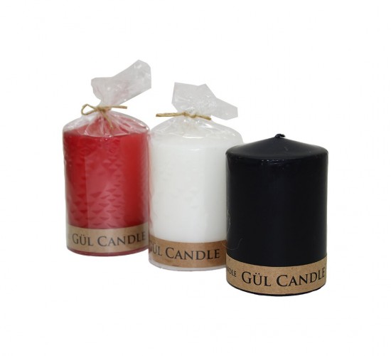 GÜL CANDLE ( 7X10 & ORTA ) ( RENKLİ ) SİLİNDİR MUM*20=K
