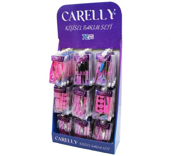 CARELLY CR-0652 KİŞİSEL BAKIM MANİKÜR & PEDİKÜR SETİ ( TIRNAK MAK.-KULAK TEM.-TIRNAK TÖRP.-MANİKÜR MAK.-CIMBIZ )*72X4