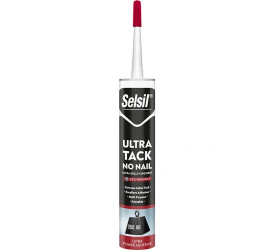 SELSİL-3753 ( 290ML ) (ULTRA TACK NO NAIL) MONTAJ YAPIŞTIRICI (METAL & CAM & PLS.& AHŞAP & BETON) BEYAZ ( 350KG)*12=K