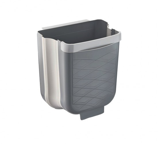 QLUX L-00869-2 ( GRİ ) KATLANABİLİR MUTFAK ÇÖP KOVASI ( 6LT )*8