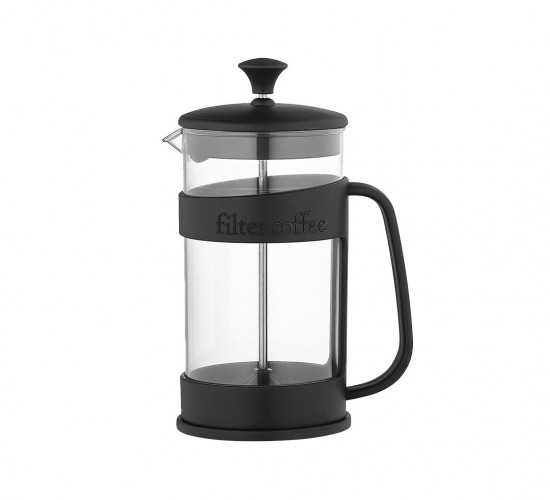 QLUX BARİSTA L-00845 ( 400ML ) ( PLASTİK KAFES & KAPAK ) ( MİKA KRİSTAL PLS.HAZNE ) BİTKİ SÜZGEÇ ( FRECHPRESS  )*16=K