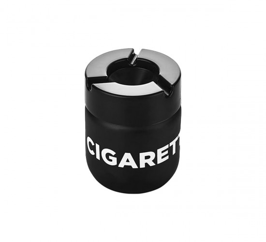 QLUX C-00513 CIGARETTE ( SİYAH ) CAM KÜLLÜK ( 425CC )*24X1