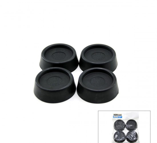 KERVAN ( 4PCS ) ( KÜÇÜK ) ( SİYAH ) ÇAMAŞIR MAKİNE TİTREŞİM ÖNLEYİCİ AYAK*140