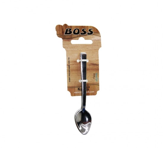 BOSS-718 ( 6PCS ) EKO ÇUBUK SADE METAL ( ÇAY KAŞIK ) 2MM*200