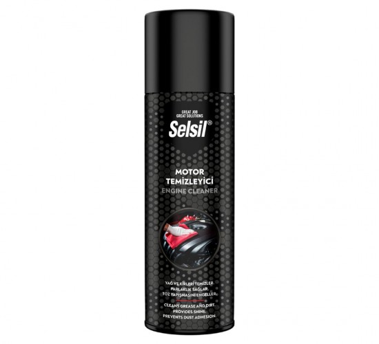 SELSİL TAS-005 OTO & ARAÇ MOTOR TEMİZLEYİCİ & PARLATICI & TOZ YAPIŞMA ENGELLEYİCİ SPREY 500ML*24