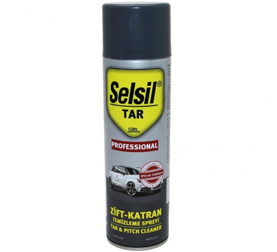 SELSİL TAS-017 TAR ( ZİFT & KATRAN ) TEMİZLEME SPREY 500ML ( KİR & YAĞ )*24