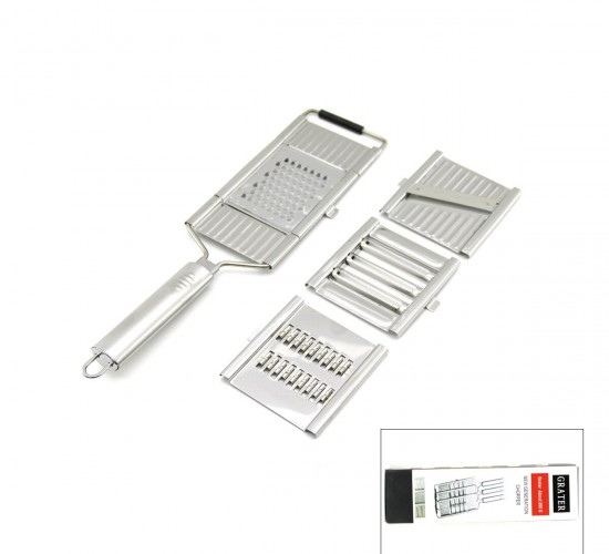 ENFA ENF-1010 GRATER ( 3İN1 ) LÜX METAL RENDE SETİ ( TAK--ÇIKAR= RENDE & SOYACAK & DİLİMLEME BAŞLIKLI )*60