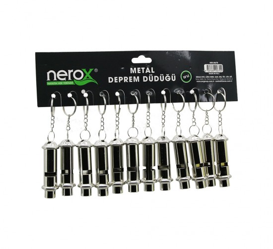 NEROX NRX-0670 METAL ( DEPREM DÜDÜK ) ANAHTARLIK*12X50