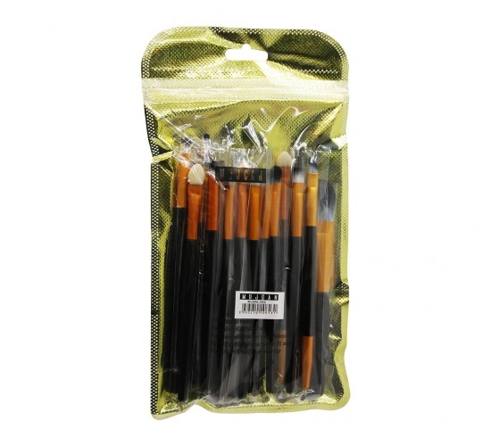 MUJGAN MJGN-39S ( SİYAH=FIRÇA UÇLARI & SAP ) ( 20PCS ) MAKYAJ FIRÇA SETİ*12X30