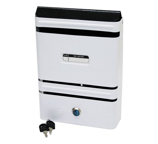 SGS TOOLS SGS-333 ( METAL ) BEYAZ POSTA KUTUSU ( KROM MANDALLI KİLİT & 2 ANAHTAR )*20