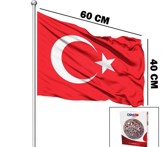 ORMİ ( 40X60CM ) ( ALPAKA KUMAŞ ) TÜRK BAYRAK*315