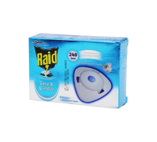 RAİD ( YENİ NESİL ELEKTRO ) ( YEDEK ) KUM TABLET ( 240 SAAT ) SİNEK & SİVRİSİNEK ÖLDÜRÜCÜ ( KOKUSUZ )*6X1
