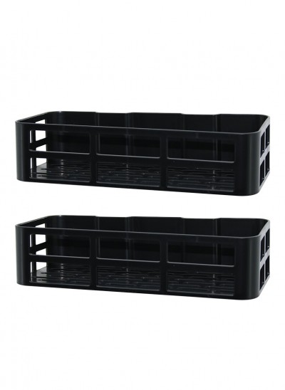 OMAŞ OM-1830 ( 2 PCS ) PLASTİK BANYO DUŞ RAFI ( YAPIŞKANLI MONTAJ ) ( 12X27X6.5CM)*18=K
