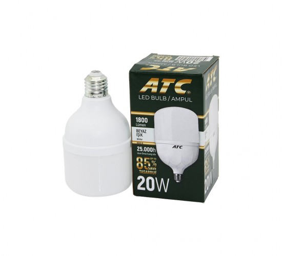 ATC-LW-( 20W ) TORCH LED BULB AMPUL ( BEYAZ & 6500K ) (E27) ( 1800 LÜMEN ) ( 25.000 SAAT ÖMÜR ) ( IŞIK AÇISI=240° ) ( IP40 )*100