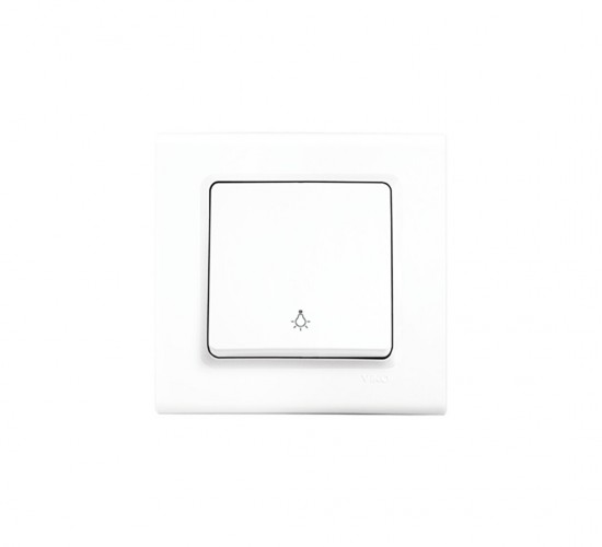 VİKO ( 9140 0003 ) LİNNERA S ( LIGHT ) TEKLİ ANAHTAR ( BEYAZ ) ( ÇERÇEVELİ )*12X10