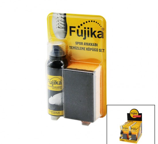 FUJİKA-1470 SPOR AYAKKABI TEMİZLEME KÖPÜĞÜ SET 125ML ( SÜNGER + KÖPÜK )*12X1