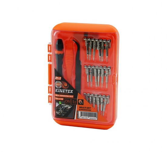 KINETEX KTX-3148 ( 21İN1 ) SAATÇİ TELEFON BİTS TORNAVİDA SETİ ( 18PCS UÇ + 1-T.VİDA SAPI + 1-CIMBIZ + 1-PLASTİK ÇİFT TARAFLI KAZIMA ALETİ )*10X12