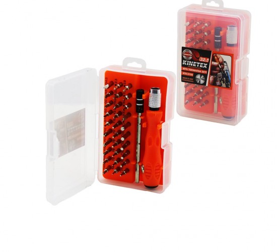 KINETEX KTX-3150 ( 32İN1 ) TORNAVİDA BİTS UÇ SETİ ( 30PCS UÇ + 1-KALEM MODEL T.VİDA SAPI + 1-UZATMA ADAPTÖRÜ )*20X6