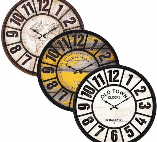GALAXY-742-3-4-5-6-7-8 ( PLASTİK ÇERÇEVE ) ( PARKE -MDF KADRAN ) ( ÇAP: 49CM )*5=K