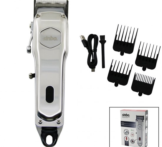 SİNBO SHC-1905 ( USB ŞARJLI & DİJİTAL GÖSTERGE ) SAÇ & SAKAL KESME TRAŞ MAKİNESİ ( ÇELİK GÖVDE & KOLLU TARAK AYARI )*12