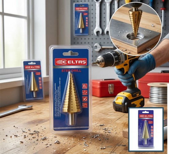 HSS STEP DRILL HSD-32G LRD-17 ( HSS KADEMELİ ) MATKAP UCU ( 4MM-32MM )*100