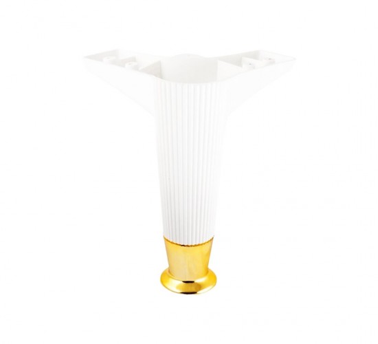 İBİCO-938 ( 15CM & BEYAZ & GOLD UÇLU ) PLASTİK MOBİLYA & KOLTUK AYAK*10X10