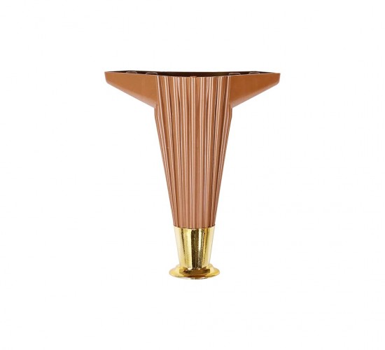 İBİCO-939 ( 12CM & KAHVERENGİ & GOLD UÇLU ) PLASTİK MOBİLYA & KOLTUK AYAK*10X5