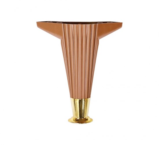 İBİCO-940 ( 15CM & KAHVERENGİ & GOLD UÇLU ) PLASTİK MOBİLYA & KOLTUK AYAK*10X5