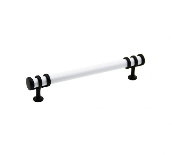 İBİCO-950 ( 16CM ) ( YÜZÜK SİYAH & KULP BEYAZ ) BORU ÇEKMECE KULP*10X5