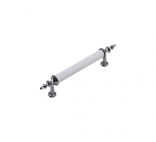 İBİCO-959 ( 9.6CM ) ( ZİRVE ) ( BEYAZ & KROM ) BORU KULP*10X5
