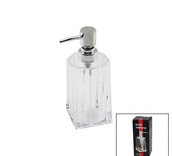 SOAP DISPENS YAKUT-11632 ( 280ML & UZUN ) ( ŞEFFAF & MİKA KRİSTAL ) SIVI SABUNLUK*36