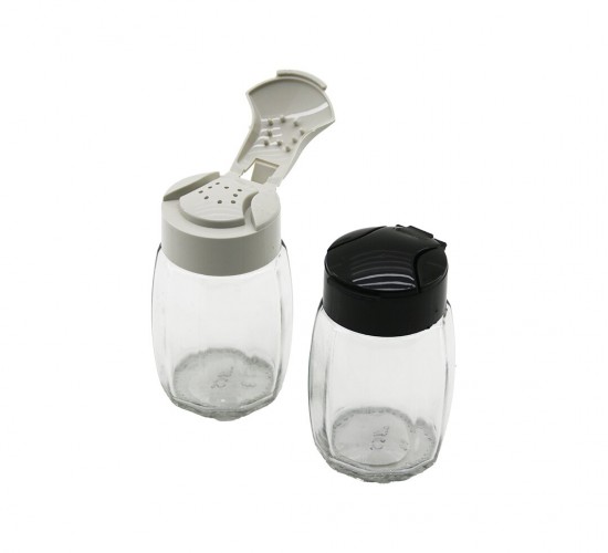 QLUX C-00284 DROP ( ÇOKGEN ) ( ŞEFFAF CAM ) TUZLUK & BAHARATLIK ( 100CC ) ( PLASTİK KAPAK= TEK SİTİL DÖKÜM )*40=K
