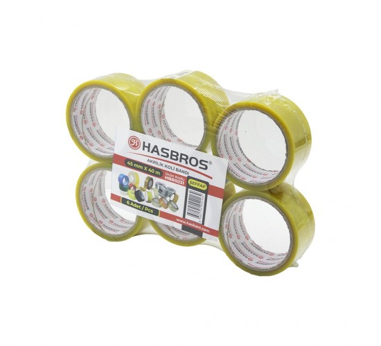 HASBROS HBR-0231 ( ŞEFFAF ) ( 45MMX40MT ) KOLİ BANTI ( AKRİLİK YAPIŞKAN )*6X24