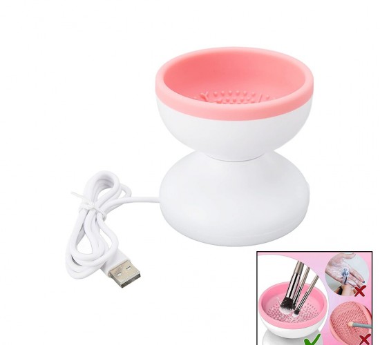 MAKEUP BRUSH CLEANER MBC-01 MJGN-813 MAKYAJ FIRÇA TEMİZLEME MAKİNESİ ( USB ÇALIŞMA & SİLİKON TIRTIKLI HAZNE )*100