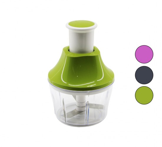 MUGİSS M-2 (BASMALI) DİNAMİK MANUEL EL RONDOSU DOĞRAYICI (ŞEFFAF MİKA KRİSTAL HAZNE 700ML & RENKLİ KAPAK)*12=K