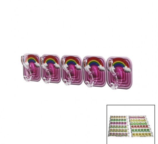 BAYSA-1606 ( 5PCS=TEKLİ & ÇOKLU KULLANIM ) MİKA KRİSTAL KOLLU ( RESİMLİ YAPIŞKANLI ) ASKI*300