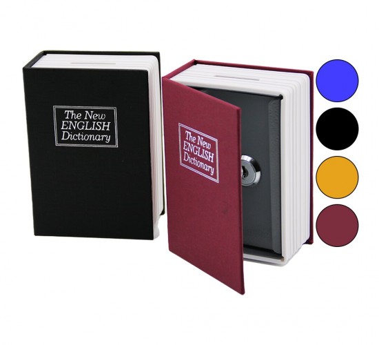 HOMESAFE BOOKSAFE BAYSA-1642 KBS-801 (BÜYÜK=180X115X55MM) ( KİTAP MODELİ ) KİLİTLİ KASA & KUMBARA*36