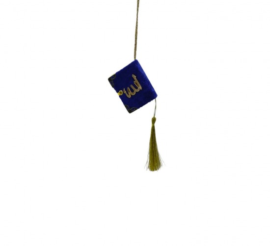 İBiCO ( MİNİ ) KURAN ( KADİFE & ALLAH (C.C) LAFZI YAZILI KAPLI ) (ASKI İPLİ & PÜSKÜLLÜ) ( 4.5X5CM )*10X50