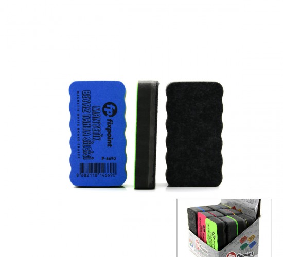 FİXPOİNT P-6690 ( EKO ) TAHTA SİLGİSİ ( RENKLİ PLASTİK TUTACAK )*12X40
