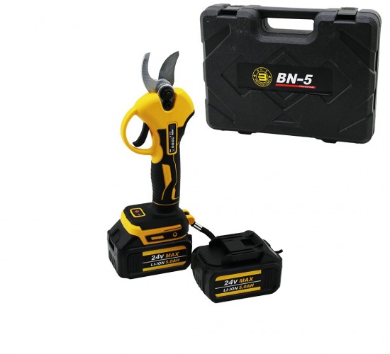 BANCO CORDLESS SHEAR YELLOW BN-5 HS-155 ( ŞARJLI ) BAĞ MAKASI ( 2 BATARYA & 24V 5.0AH ) ( MAKAS ARALIK=30MM )*10